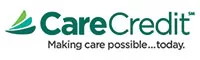 The image features the logo of CareCredit, which appears to be an advertisement for financial services related to healthcare.