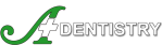 The image displays a logo with the text  dentistry  prominently featured, suggesting it is related to dental services or a dental practice.